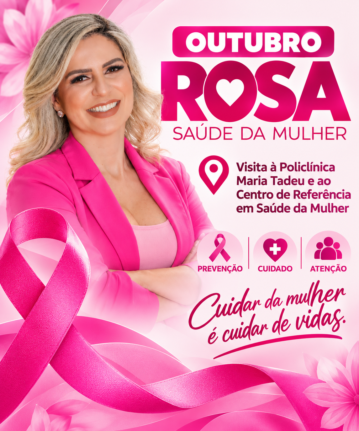 Vereadora Ithiara Madureira em agenda de fiscalização com visitas à Policlínica Maria Tadeu e ao Centro de Referência em Saúde da Mulher!